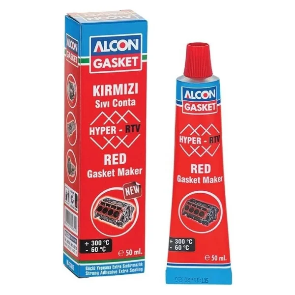 Alcon M-3302 50 Ml Hyper-Rtv Kırmızı Nötr Sıvı Conta - Görsel 2