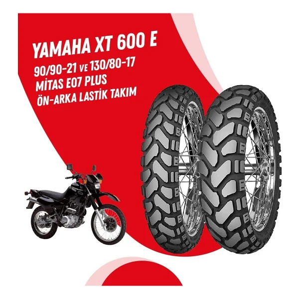 Yamaha Xt 600 E Mitas 90/90-21 + 130/80-17 E-07 + Lastik Takımı - Görsel 2