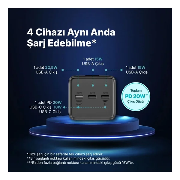 Ttec Recharger Mega Lcd 2bb271s 50000 mAh Hızlı Şarj Powerbank - Görsel 10