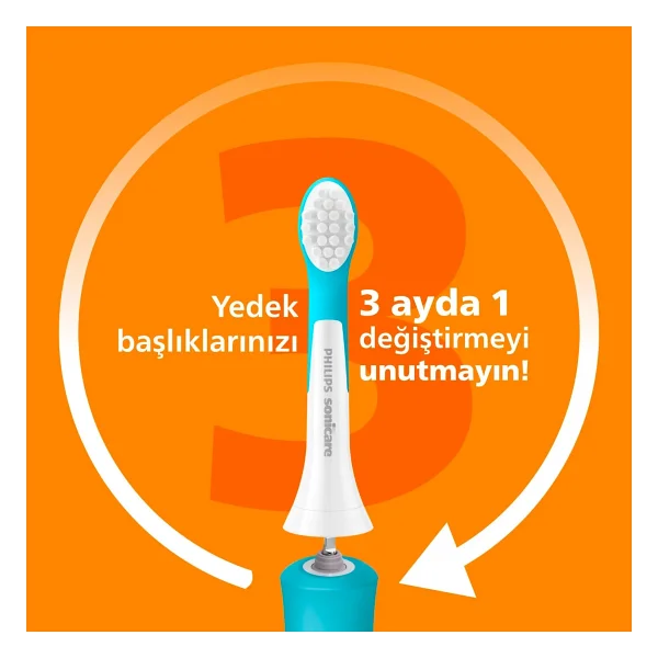Philips HX6032/90 Sonicare 2'li Çocuk Diş Fırçası Başlığı - Görsel 7