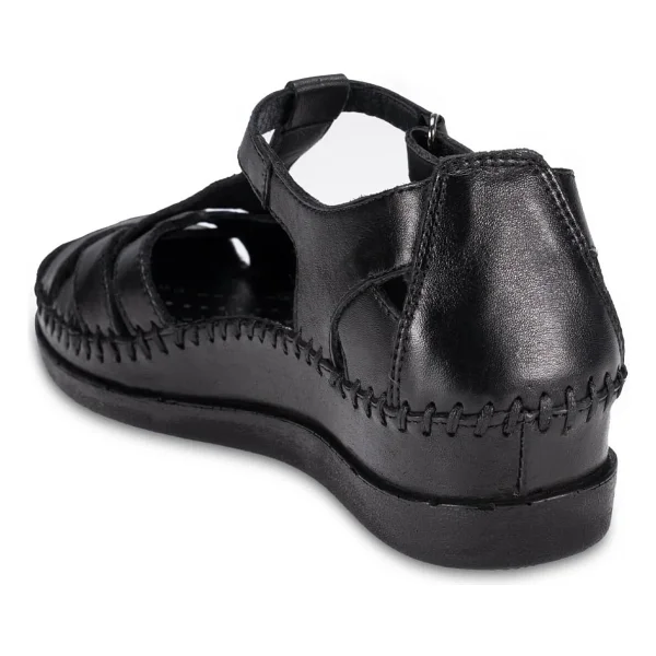 Forelli Larni-Z 22526 Günlük Siyah Kadın Sandalet - Görsel 4