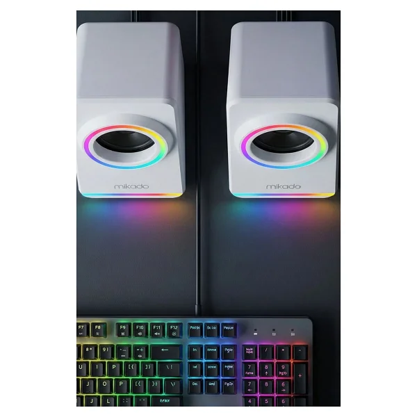Mikado Md-182 RGB 1+1 Beyaz Hoparlör - Görsel 10