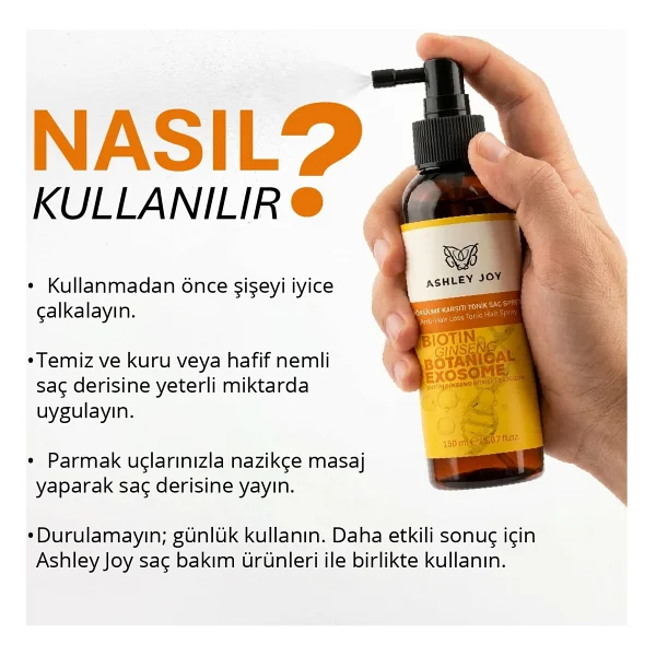 Ashley Joy Dökülme Karşıtı 150 Ml Saç Toniği - Görsel 5