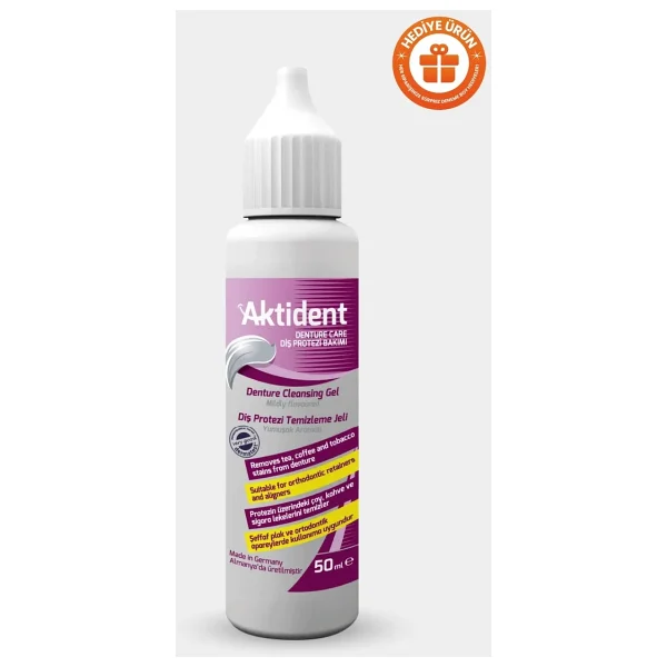 Aktident 50 Ml Diş Protezi Temizleme Jeli Nane Aromalı Granülsüz Beyazlatıcı Özellik - Görsel 6