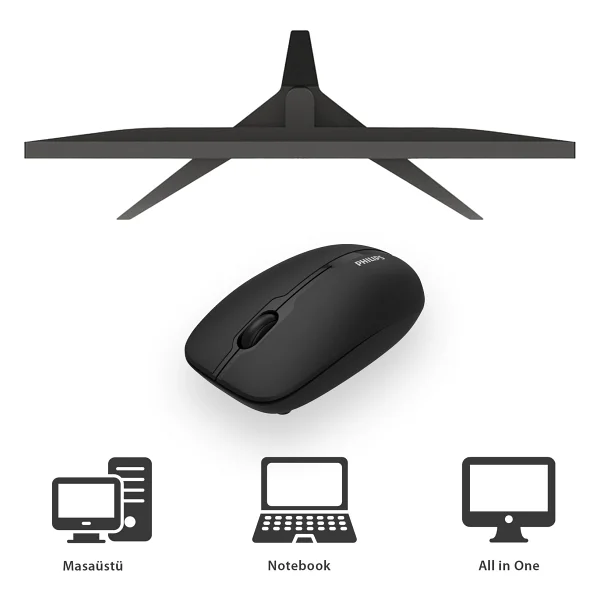 Philips Spk7418 Siyah Sessiz Optik Kablosuz Mouse - Görsel 7