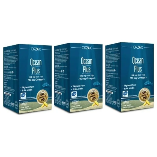 Ocean Plus Balık Yağı Omega-3 1200 Mg 30 Kapsül 3'lü Paket (Skt:03/2026) - Görsel 4
