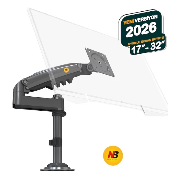 North Bayou H100-Fp Gri Hareketli Laptop Standı - Görsel 10