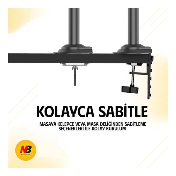 North Bayou H100-Fp Gri Hareketli Laptop Standı - Görsel 5