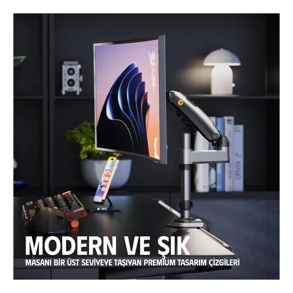 North Bayou H100-Fp Gri Hareketli Laptop Standı - Görsel 9