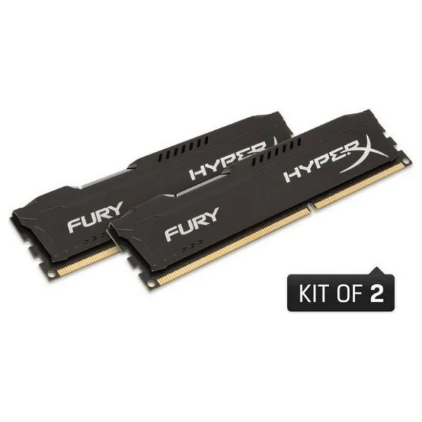 Kingston Hyperx Fury Black 16 GB (2x8) 1600 MHz Cl10 Hx316c10fbk2/16 DDR3 RAM - Görsel 2
