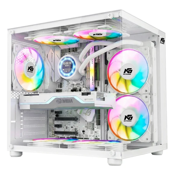 Next Gaming Orion Cube 3x RGB Fanlı Beyaz Micro Atx Oyuncu Kasası - Görsel 6
