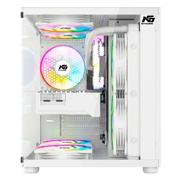 Next Gaming Orion Cube 3x RGB Fanlı Beyaz Micro Atx Oyuncu Kasası - Görsel 4