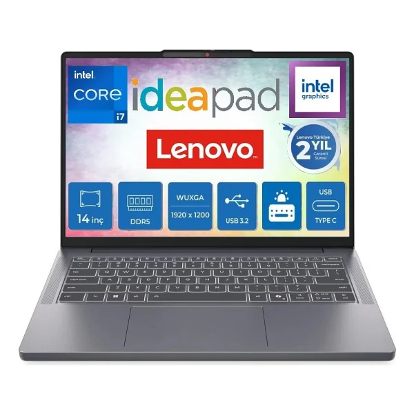 Lenovo Ideapad Slim 3 14ırh10 83k0002atr İ7-13620h 16 GB 512 GB SSD UHD Graphics 14" Wuxga Notebook - Görsel 2