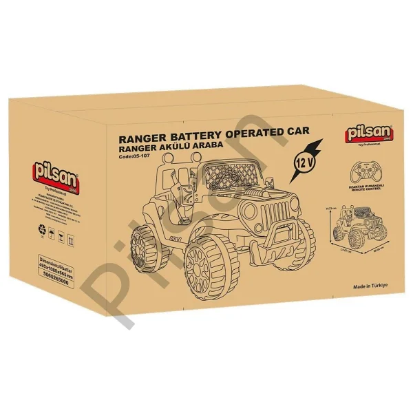 Pilsan Ranger 05-107 Kırmızı 12 V Uzaktan Kumandalı Akülü Araba - Görsel 9