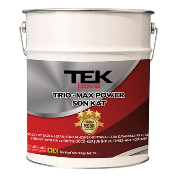 Tek Boya Trıo-Max Power 0.75 Lt Son Kat Boyası - Görsel 2