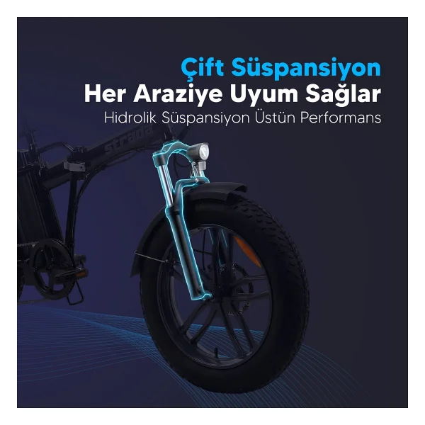 Strada E-Bro 250 W Katlanabilir Elektrikli Bisiklet - Görsel 2