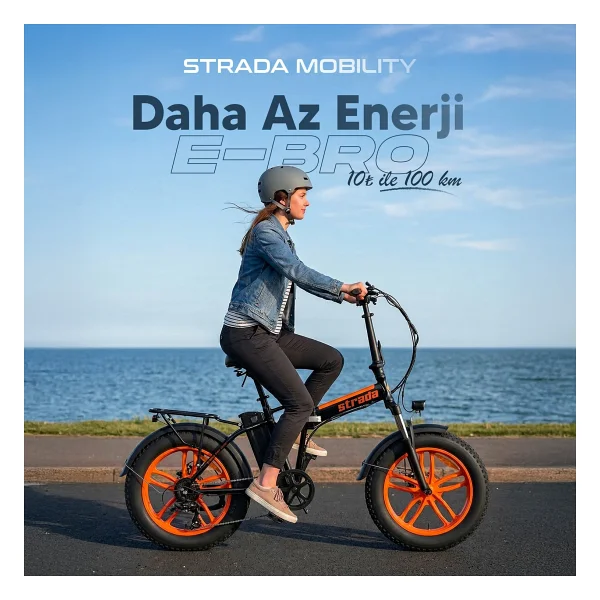 Strada E-Bro 250 W Katlanabilir Elektrikli Bisiklet - Görsel 5