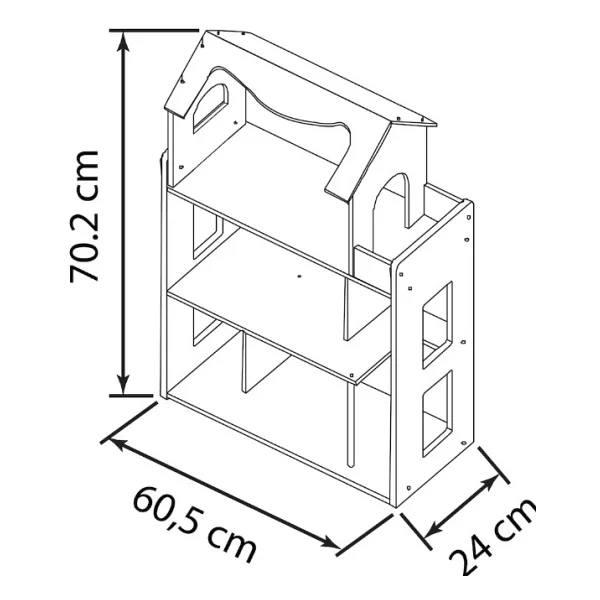 Vardem 10 Parça Ahşap Ev Seti 70,2x60,5x24cm - Görsel 3