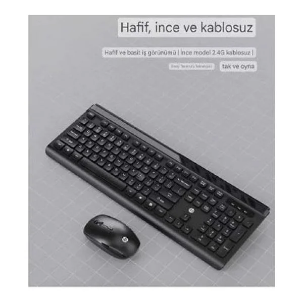 Hp Cs500 Kablosuz Klavye Mouse Seti - Görsel 3