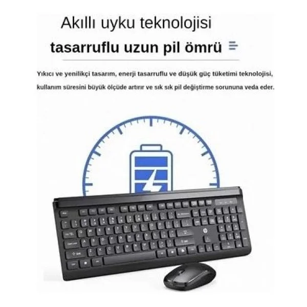 Hp Cs500 Kablosuz Klavye Mouse Seti - Görsel 4