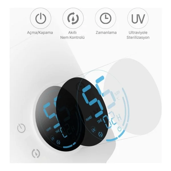 Deerma F628s Ultraviyole (Uvc) Ultrasonik Soğuk Buhar Makinesi - Görsel 4