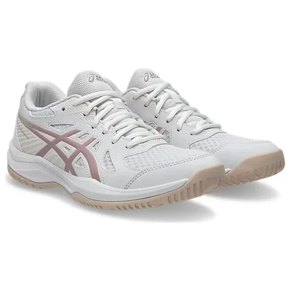 Asics Upcourt 6 1072a107-104 Beyaz-Pembe Kadın Voleybol Ayakkabısı - Görsel 3