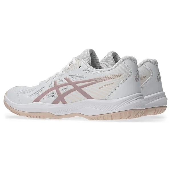 Asics Upcourt 6 1072a107-104 Beyaz-Pembe Kadın Voleybol Ayakkabısı - Görsel 4