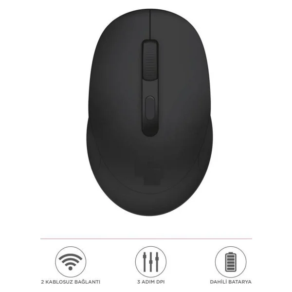 Torima TM-17 Beyaz Şarjlı Sessiz Optik Kablosuz Mouse - Görsel 6