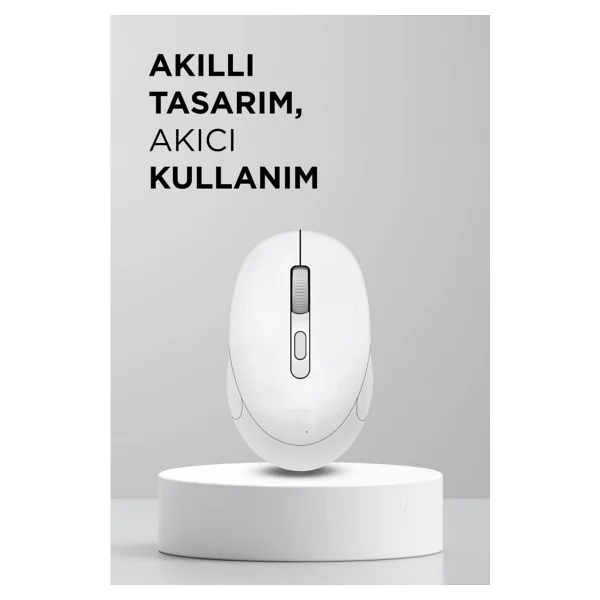 Torima TM-17 Beyaz Şarjlı Sessiz Optik Kablosuz Mouse - Görsel 3