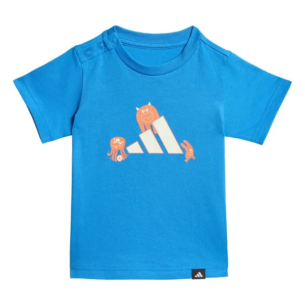 Adidas Infant Trio_nster Graphic Ka0521 Mavi Bebek Tişört - Görsel 3