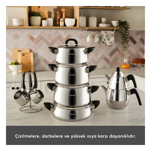 Karaca Power Steel 316+ Tokyo 15 Parça Çelik Çeyiz Seti - Görsel 4