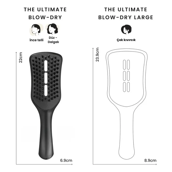 Tangle Teezer The Ultimate Blow Dry Jet Black Tüm Saç Tipleri İçin Saç Şekillendirici Fön Fırçası-Tarak - Görsel 7