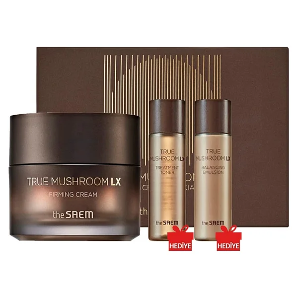 The Saem True Mushroom Lx Firming Cream Special Set - Sıkılaştırıcı & Besleyici Bakım Seti - Görsel 3