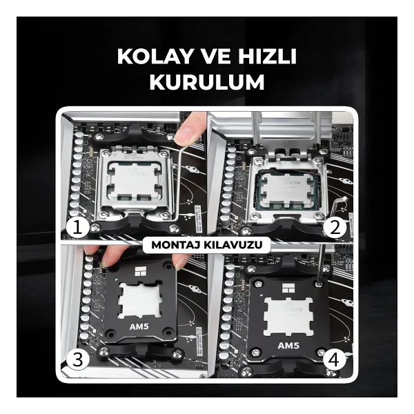 Thermalright AMD Am5 İşlemciler İçin Güçlendirme Kiti (Tf7 Kasa Aksesuarı Dahildir) (Asf Am5 Black) - Görsel 5