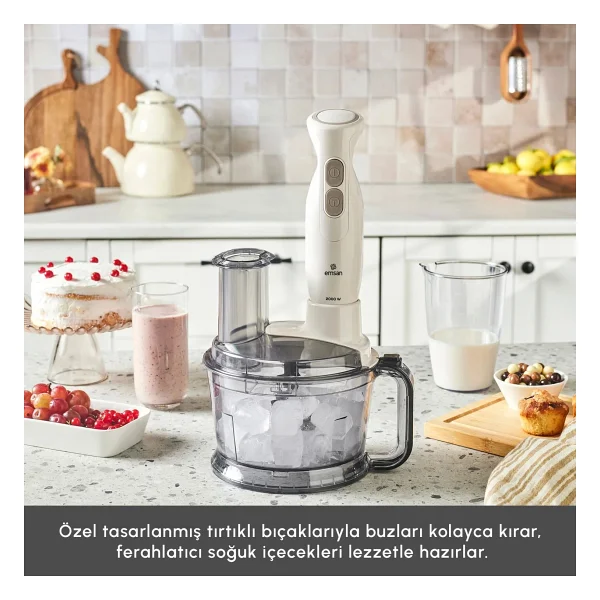 Emsan Pro Multimax 6in1 Iconic Beige 2000 W Mutfak Robotu - Görsel 4