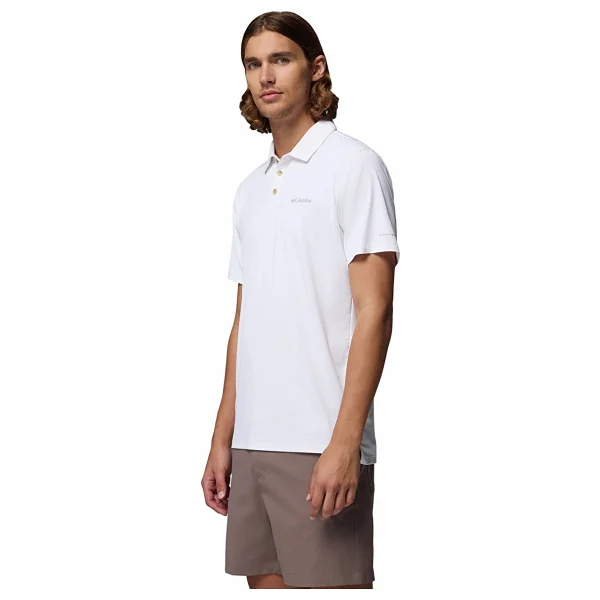 Columbia Tech Trail Utility Am1495-100 Beyaz Kısa Kollu Polo Yaka Erkek Tişört - Görsel 3