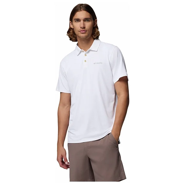 Columbia Tech Trail Utility Am1495-100 Beyaz Kısa Kollu Polo Yaka Erkek Tişört - Görsel 7