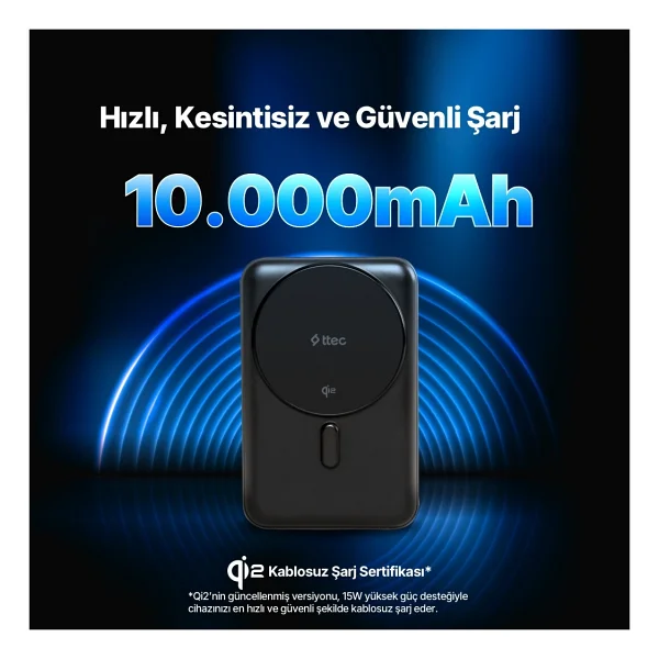 Ttec Recharger Pro M 2bb227s 10000 mAh Magsafe Powerbank - Görsel 3