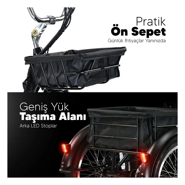 Strada E-Vibe 250 W 3 Tekerlekli Elektrikli Bisiklet - Görsel 5