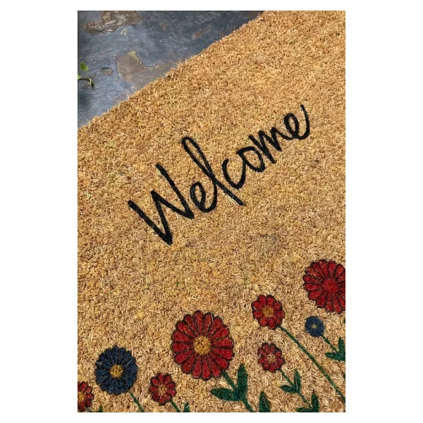 Chilai Home Coco Blattern 45x75 Cm Kapı Önü Paspası, Naturel Koko Kıl Paspas - Çok Renkli - 53 X 75 Cm - Görsel 2