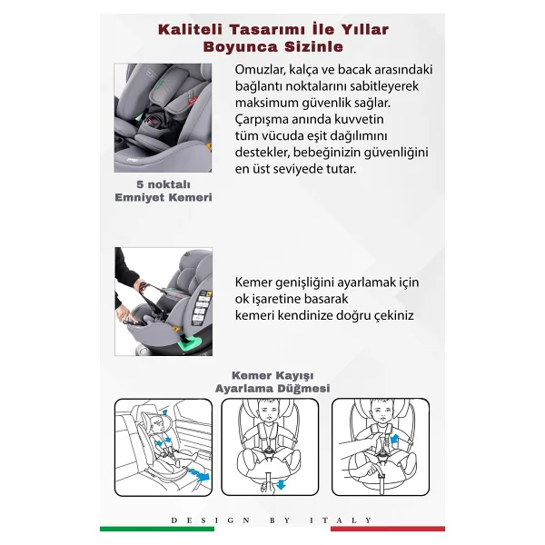 Prego Tronfix I-Size Gri 0-36 Kg Oto Koltuğu - Görsel 4
