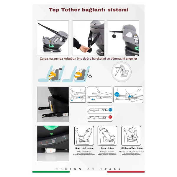 Prego Tronfix I-Size Gri 0-36 Kg Oto Koltuğu - Görsel 5