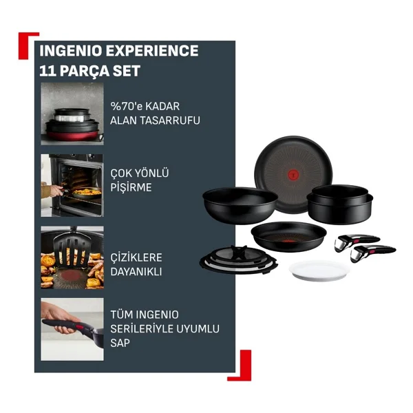 Tefal Ingenio Experience Fusion Core 9x 11 Parça Tava Ve Tencere Seti - Görsel 6