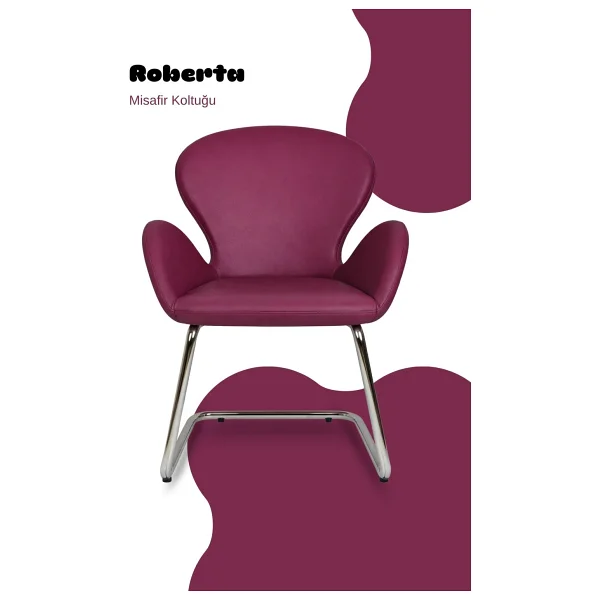 Bürocci Roberta Misafir Koltuğu Mor - Görsel 6