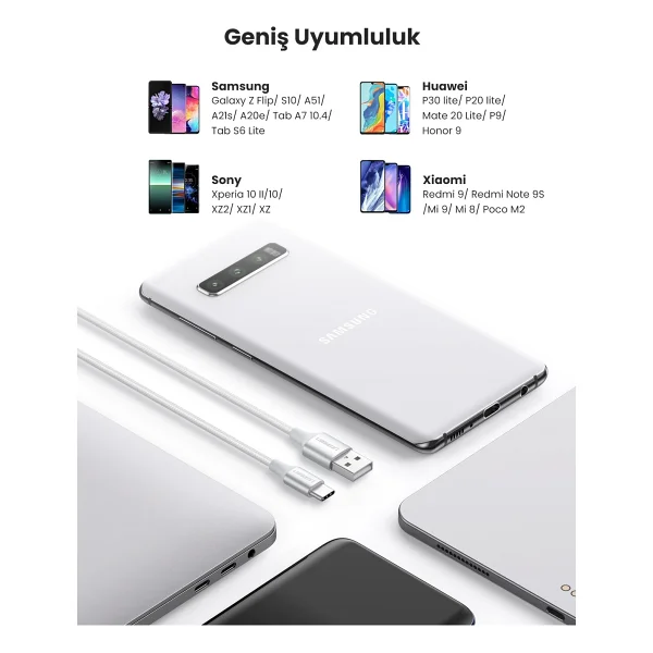 Ugreen 60131 1 M USB To Type-C Hızlı Şarj Kablosu - Görsel 10