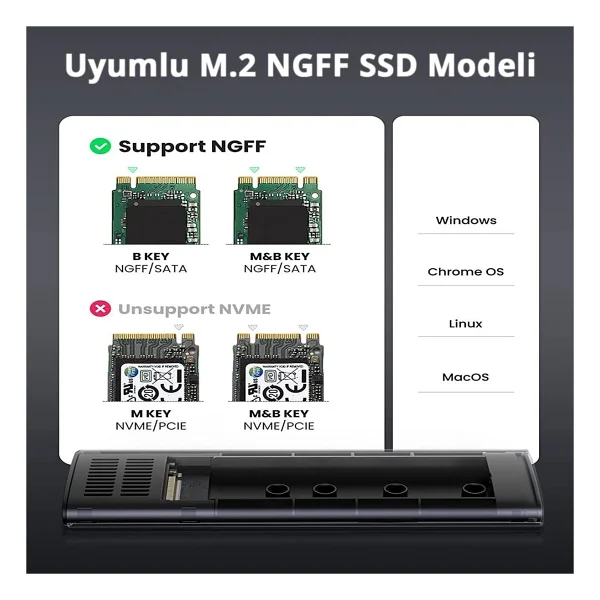 Ugreen 10903 Ngff SSD Harddisk Kutusu - Görsel 2
