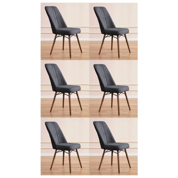 Yonga Concept Karegold Sandalye 6 Adet - Gri - Görsel 6