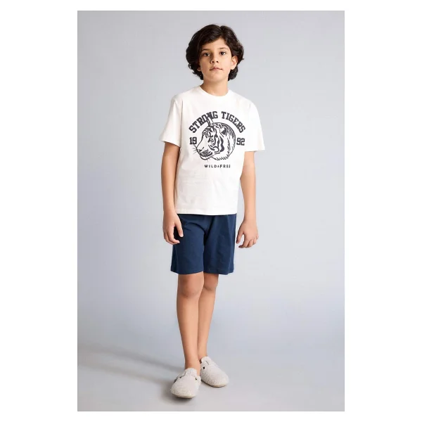 Defacto %100 Pamuk Marvel Spiderman 2'li Pijama Takımı Erkek Bebek G8773a826sm - Ekru-Er105 - 5 - 6 Yaş - Görsel 2