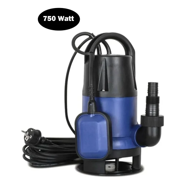 Moonshop 750 Watt Metal Bıçak Bakır Sargı Kirli Su Dalgıç Pompası Yüksek Permormance - Görsel 6