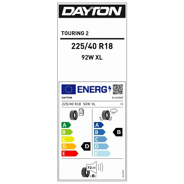 Dayton Touring 2 225/40 R18 92w XL Yaz Lastiği - Görsel 2